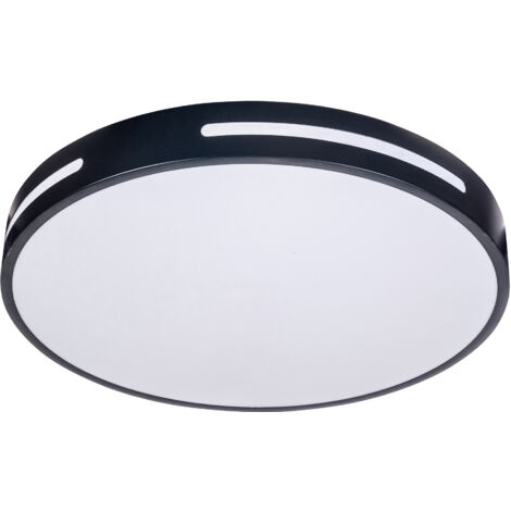 Plafón LED Stylish 22.8W IP20 con Cambio de Temperatura de Color 3000K-6500K, Regulable ON-OFF, Acabado Negro