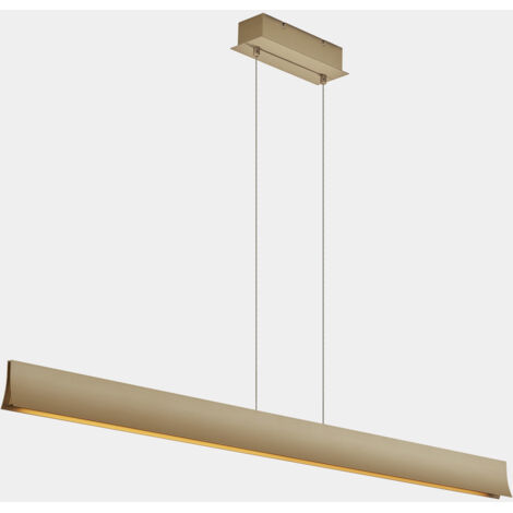 Leds-C4 Bravo - Barra de luz LED para colgar en el techo, color dorado pintado (1/4)