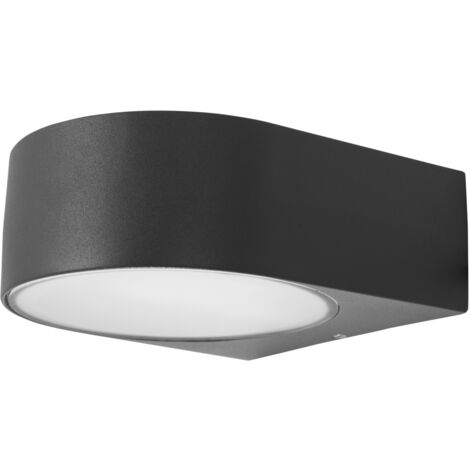 FORLIGHT Mayor - Aplique de Pared Exterior E27, Iluminación hacia Arriba y Abajo, Aplique Exterior con IP44 para Terrazas y Jardines, Color Gris Urbano