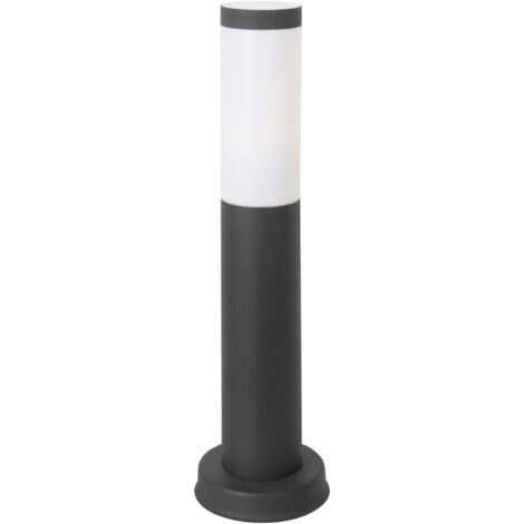 Forlight Koral Baliza Exterior para Jardín Resistente al Agua IP55. Poste de Luz para Sendero y Camino. Lámpara Bolardo de Acero Inoxidable Gris Urbano 23W. Farolillo Moderno Zonas de Paso