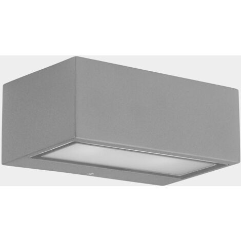LEDS C4 Nemesis LED 70x170mm Exterior LED Arriba Abajo Gris claro, Ópalo IP65 10.5W 2700K