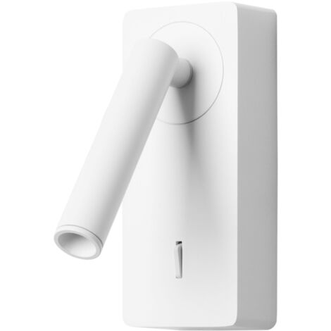 Forlight Colo - Luz de Lectura para Dormitorio LED Luz Cálida 3000K con Interruptor. Aplique de Pared Cabecero de Cama Blanco
