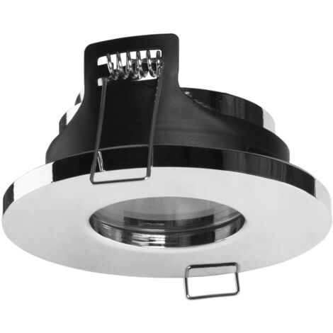 Forlight Rame - Downlight Empotrable de Techo de 85mm de Diámetro para Bombilla GU10 en Cromo (1/2)