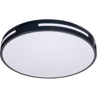 Plafón LED Stylish 22.8W IP20 con Cambio de Temperatura de Color 3000K-6500K, Regulable ON-OFF, Acabado Negro