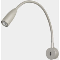 Leds-C4 Bed - Lámpara de lectura de luz de cama de pared ajustable interior de 1 luz LED gris
