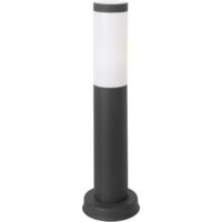 Forlight Koral Baliza Exterior para Jardín Resistente al Agua IP55. Poste de Luz para Sendero y Camino. Lámpara Bolardo de Acero Inoxidable Gris Urbano 23W. Farolillo Moderno Zonas de Paso