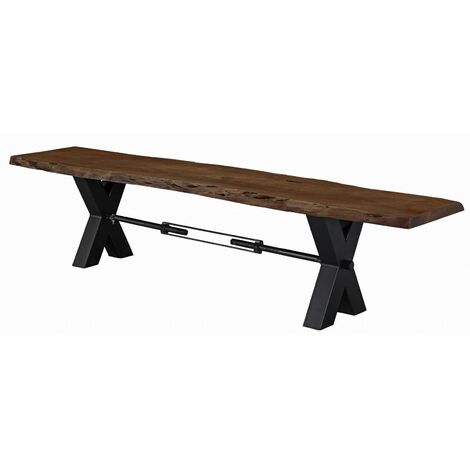 Bank Akazie 180x38x46 braun lackiert IRON LABEL 156