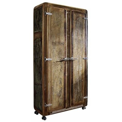 Schrank Altholz 90x38x175 mehrfarbig lackiert FREEZY 38