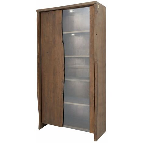 Vitrine Akazie 105x45x204 braun lackiert PURE ACACIA 811