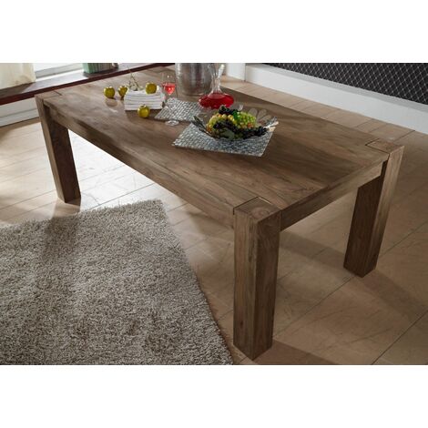 Esstisch Sheesham 220x100x76  grau geölt NATURE GREY 407