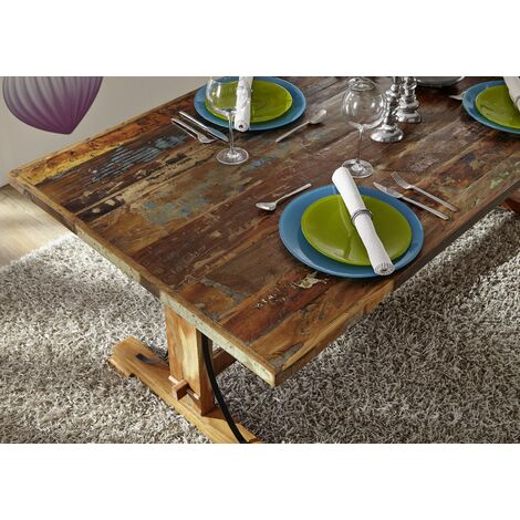Esstisch Altholz 240x100x76 mehrfarbig lackiert NATURE OF SPIRIT 14
