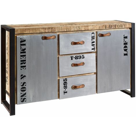 Sideboard Mango 145x40x85 natur bedruckt FACTORY 132 (1/4)