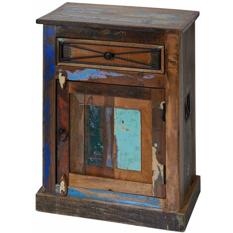 Badkommode Altholz 55x34x73 mehrfarbig lackiert NATURE OF SPIRIT 100 (1/4)