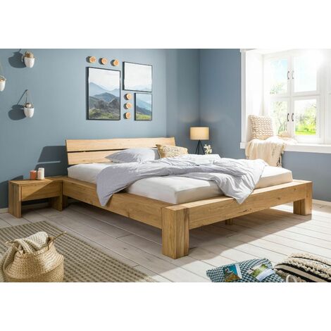 Bett Wildeiche 200×200 natur geölt STOCKHOLM #64 – natur