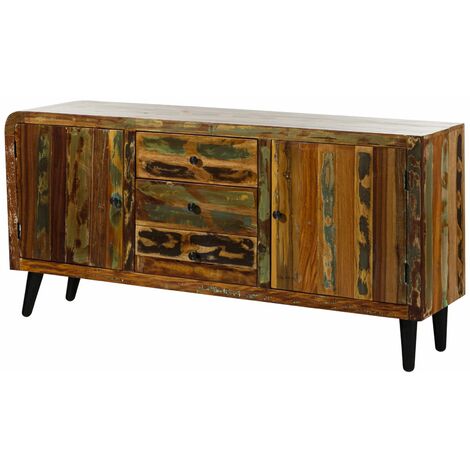 Sideboard Nature Of Spirit Aus Altholz - 110cm Shabby Chic Kommode Mehrfarbig