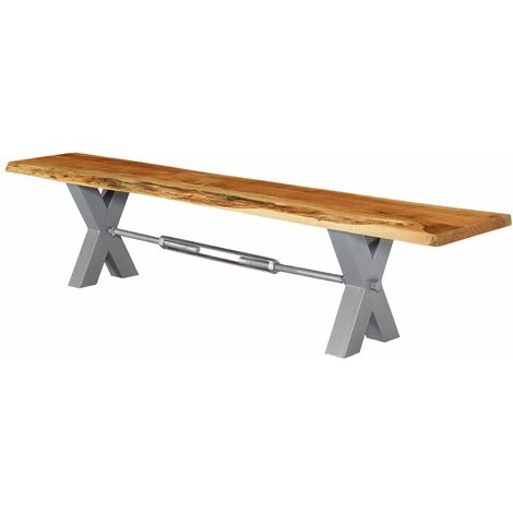 Bank Akazie 200x38x46 natur lackiert IRON LABEL 137