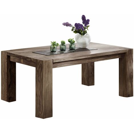 Esstisch Sheesham 200x100x76  grau geölt NATURE GREY 606