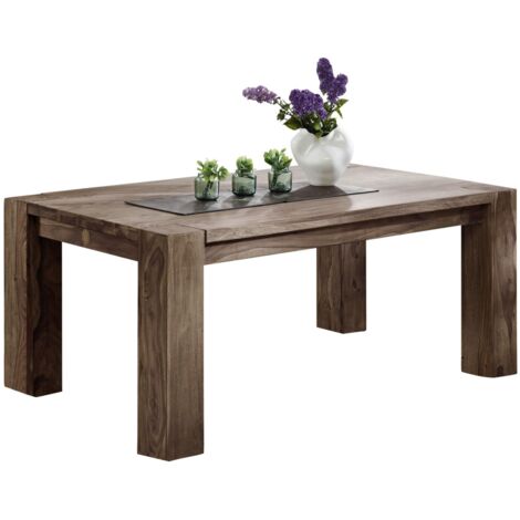 Esstisch Sheesham 200x100x76  grau geölt NATURE GREY 606