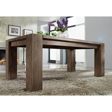 Esstisch Sheesham 200x100x76  grau geölt NATURE GREY 606