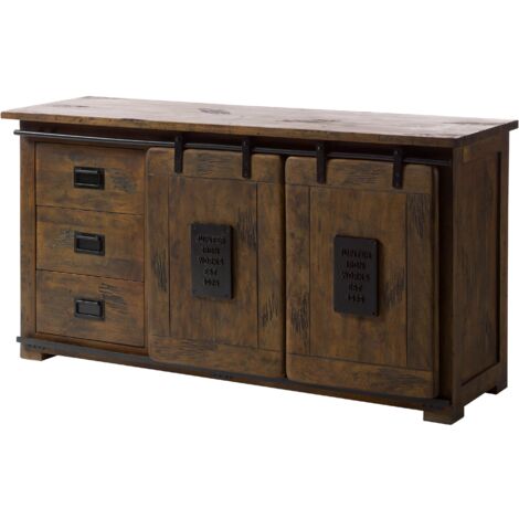 Sideboard Mango 150x45x80 braun lackiert RAILWAY 400