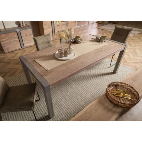 Esstisch Akazie 240x100x76 beige lackiert Amsterdam 117