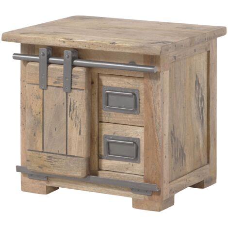 Nachttisch Mango 50x40x45 whitewash lackiert RAILWAY 3012
