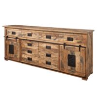 Sideboard Mango 200x45x90 natur lackiert RAILWAY 122