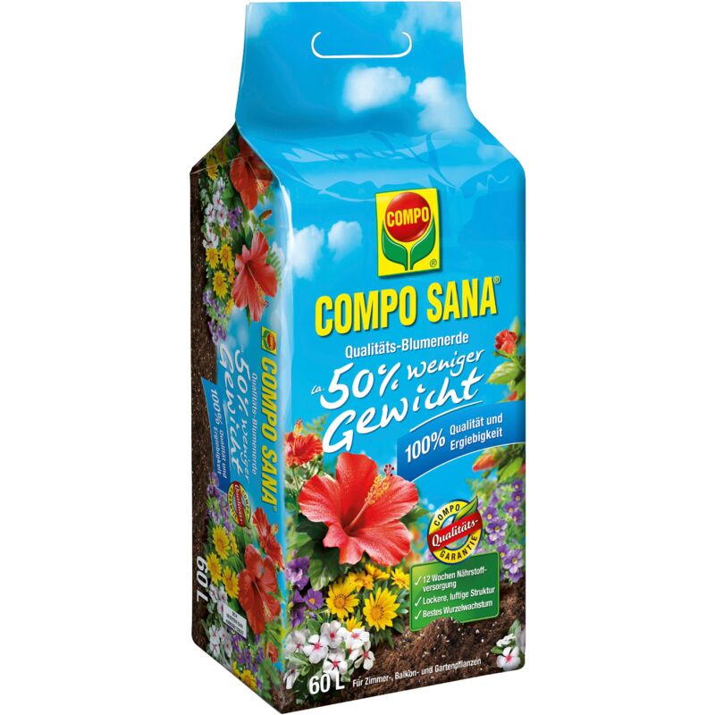 COMPO SANA QualitätsBlumenerde ca. 50 weniger Gewicht 60l