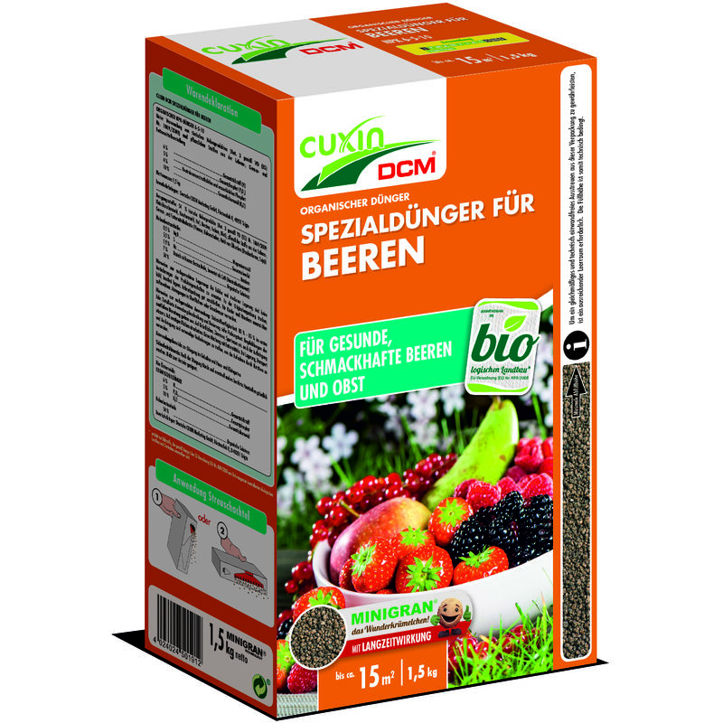 CUXIN DCM Spezialdnger fr Beeren & Obstbume 1,5kg