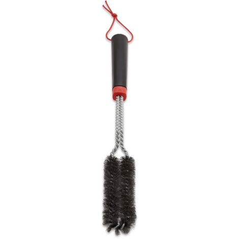 Weber Schmale Grillbürste O-Form, mit Edelstahlborsten für gusseiserne Oberflächen