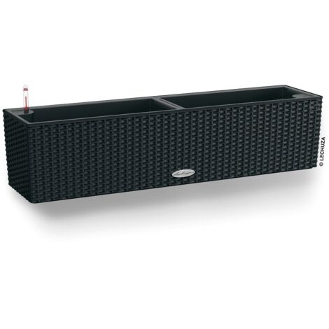 LECHUZA BALCONERA Cottage 80 Komplettset graphit schwarz