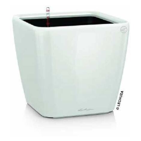 LECHUZA QUADRO Premium LS 35 Komplettset weiß hochglanz