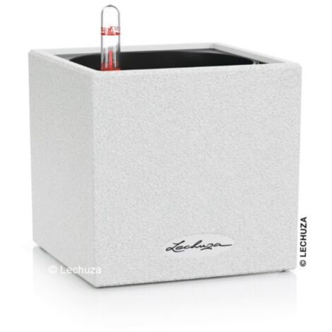 LECHUZA CANTO Stone 40 low Komplettset quarzweiß