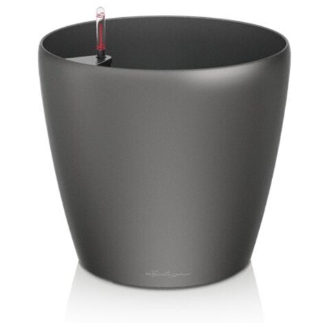 LECHUZA CLASSICO Premium LS 28 Komplettset schwarz hochglanz