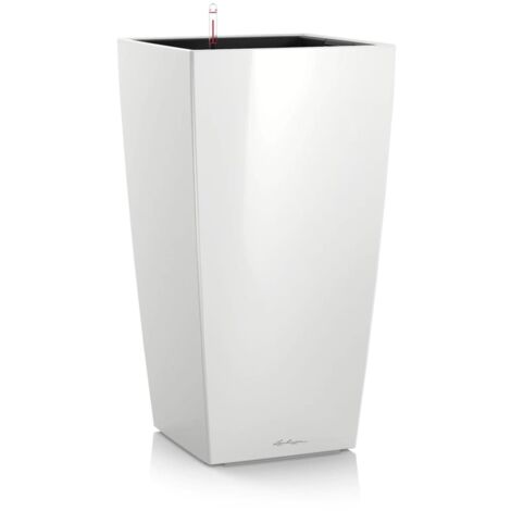 LECHUZA CUBICO Premium 22 Komplettset weiß hochglanz