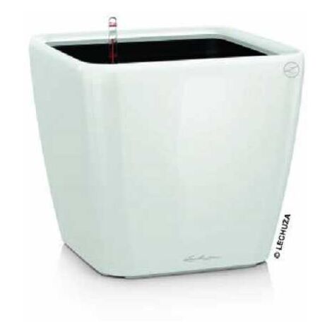 LECHUZA QUADRO Premium LS 43 Komplettset weiß hochglanz