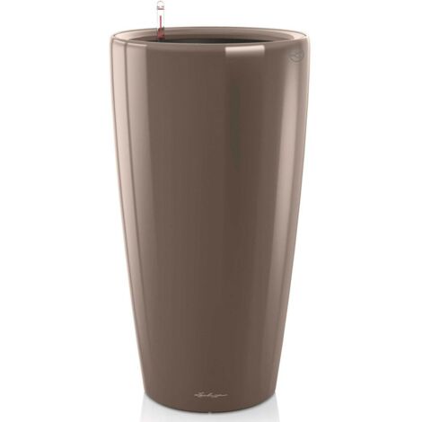 LECHUZA RONDO Premium 32 Komplettset taupe hochglanz