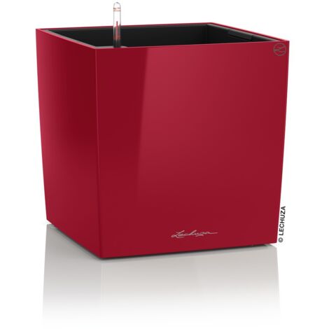 LECHUZA CUBE Premium 40 Komplettset scarlet rot hochglanz