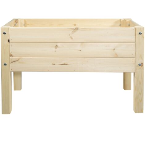 mgc24 Hochbeet Massiv für Kinder 79x40x50cm Kiefernholz natur