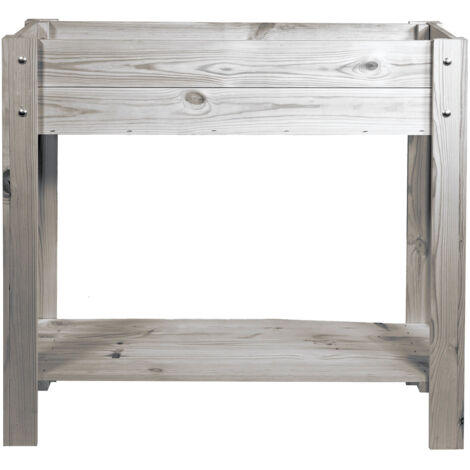 mgc24 Hochbeet für Balkon 80x30x78cm Kiefernholz anthrazit