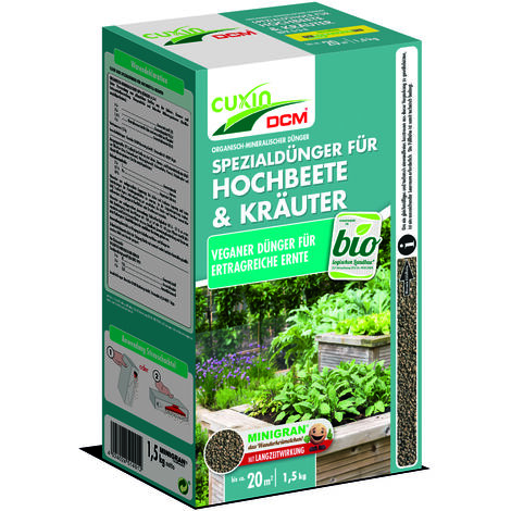 CUXIN DCM Spezialdünger für Hochbeete & Kräuter 1,5kg