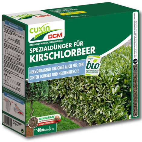 Cuxin Kirschlorbeerdünger 3 kg Heckendünger Heckenkirschdünger Lorbeerdünger
