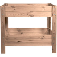 mgc24 Hochbeet mit 2 Etagen 80x37,6x78cm Kiefernholz dunkelbraun