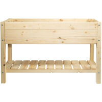 mgc24 Hochbeet Massiv L 118x40x78cm Kiefernholz natur