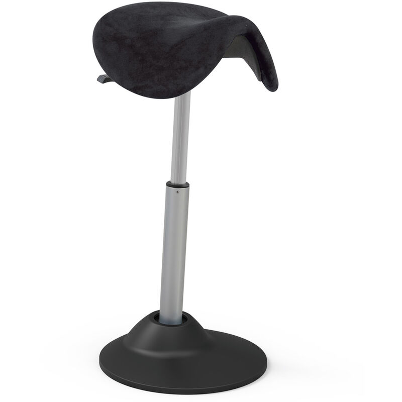 Tabouret ergonomique assis-debout / tabouret oscillant Pisa - Noir