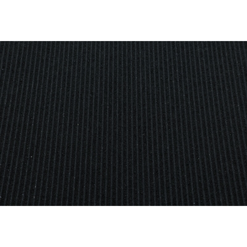 Tapis Gratte-pieds Extérieur En Caoutchouc Coloris Noir - Dim : 33 X 56 Cm