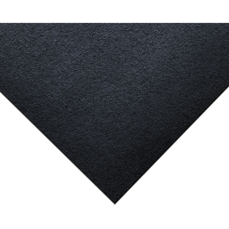 Tapis en caoutchouc ETM SBR 120 x 100 cm, 3 mm, Noir, Antidérapant, Amortissant les vibrations, Résistant aux intempéries