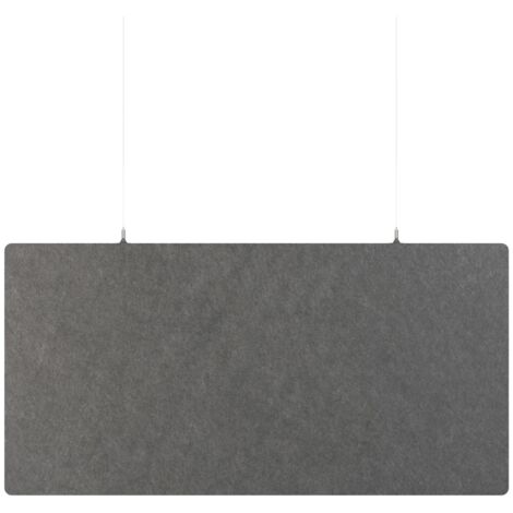 Panneau de plafond acoustique en feutre PET - 60x120 cm - Gris foncé