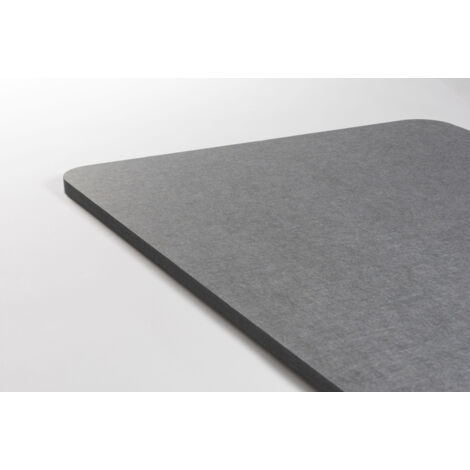 Panneau de plafond acoustique en feutre PET - 60x120 cm - Gris foncé