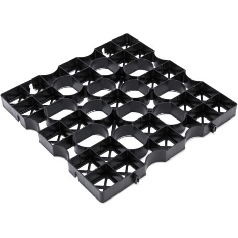 Vivol – Dalle stabilisatrice J50 pour gravier – 4 dalles de 50x50cm – Résistance 400 tonnes/m² – Perméable et résistant aux UV